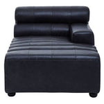 King Antique Black Right Arm Leather Modular Chaise Sofa - Bargainia.com - 