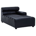 King Antique Black Right Arm Leather Modular Chaise Sofa - Bargainia.com - 