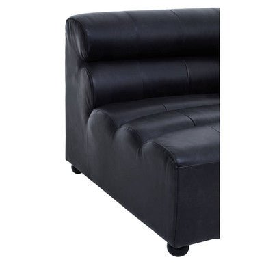 King Right Arm Antique Black Leather Modular Sofa - Bargainia.com - 
