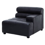 King Right Arm Antique Black Leather Modular Sofa - Bargainia.com - 