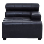 King Right Arm Antique Black Leather Modular Sofa - Bargainia.com - 