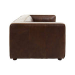 King Three Seater Antique Brown Leather Sofa - Bargainia.com - 