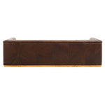 King Three Seater Modern Chesterfield Dark Brown Leather Sofa - Bargainia.com - 