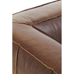 King Two Seater Antique Brown Leather Sofa - Bargainia.com - 