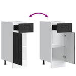 Kitchen Base Cabinet Kalmar Black Engineered Wood - Bargainia.com - 