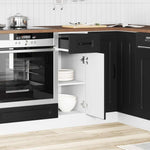 Kitchen Base Cabinet Kalmar Black Engineered Wood - Bargainia.com - 