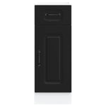 Kitchen Base Cabinet Kalmar Black Engineered Wood - Bargainia.com - 