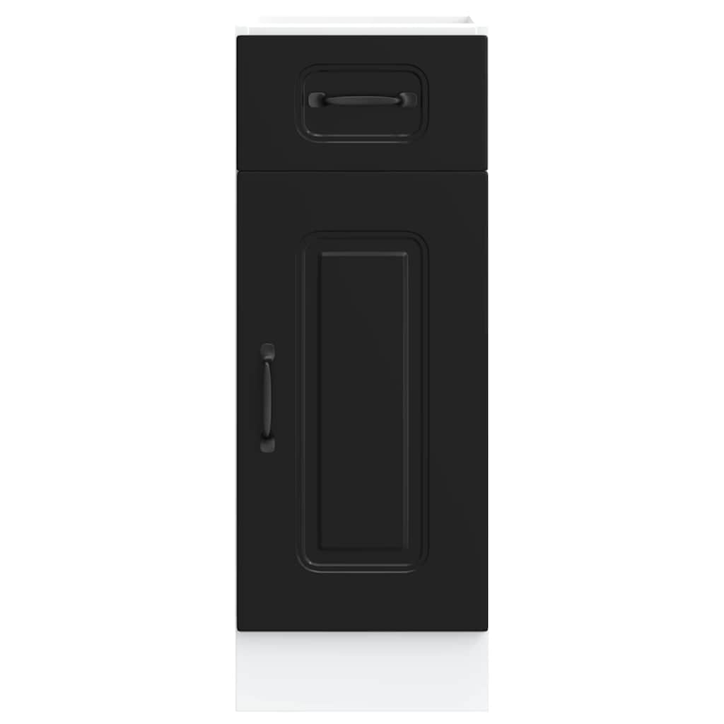 Kitchen Base Cabinet Kalmar Black Engineered Wood - Bargainia.com - 