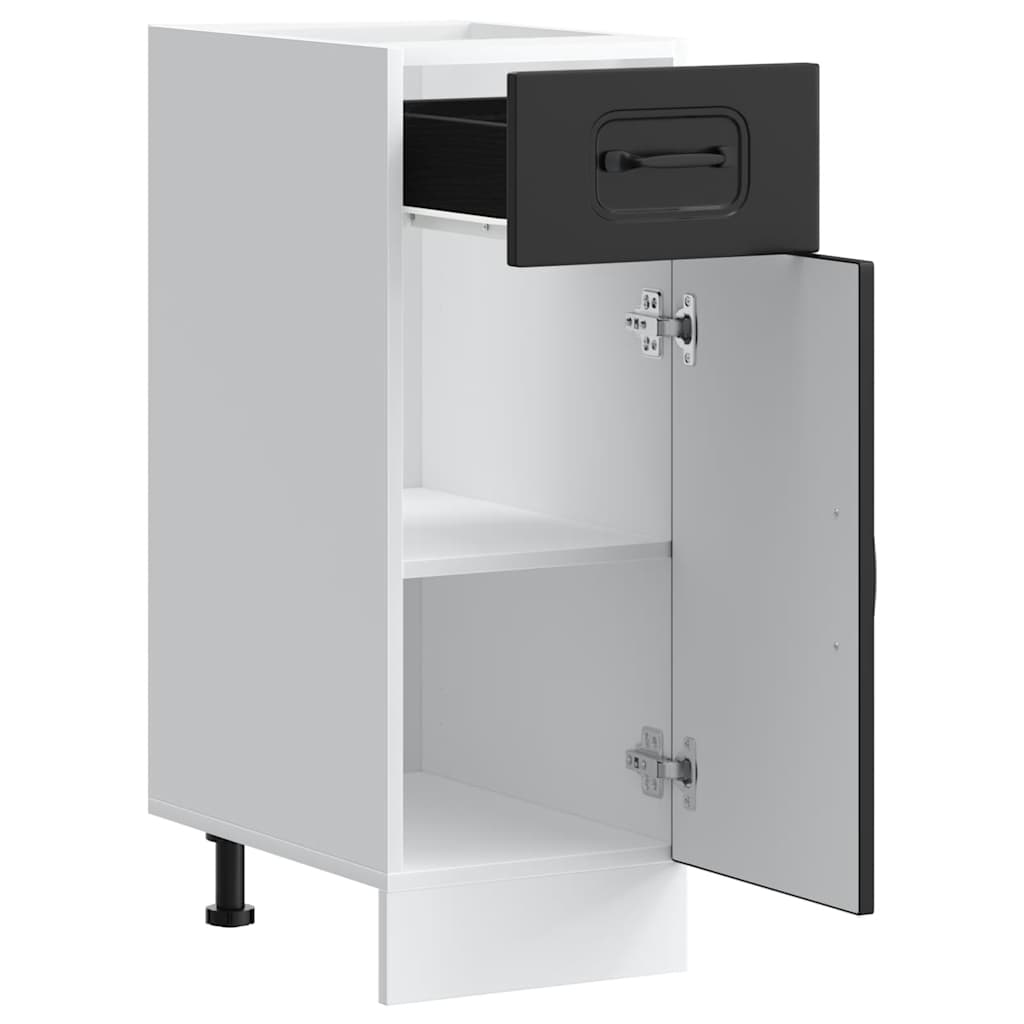 Kitchen Base Cabinet Kalmar Black Engineered Wood - Bargainia.com - 