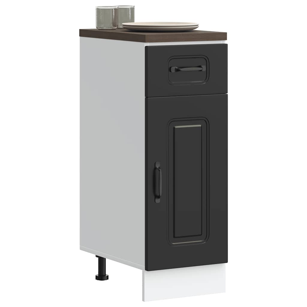 Kitchen Base Cabinet Kalmar Black Engineered Wood - Bargainia.com - 
