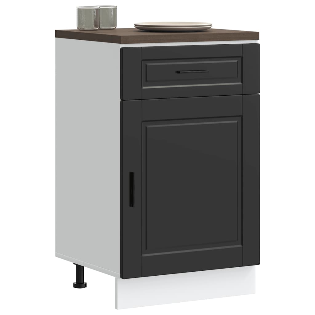 Kitchen Base Cabinet Porto Black Engineered Wood - Bargainia.com - 8721158423047 - 853958