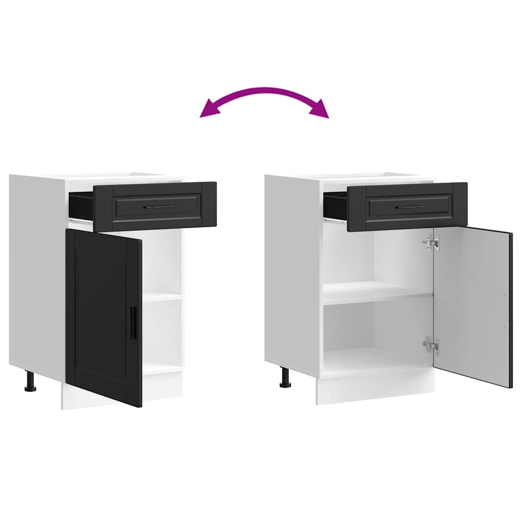 Kitchen Base Cabinet Porto Black Engineered Wood - Bargainia.com - 8721158423047 - 853958