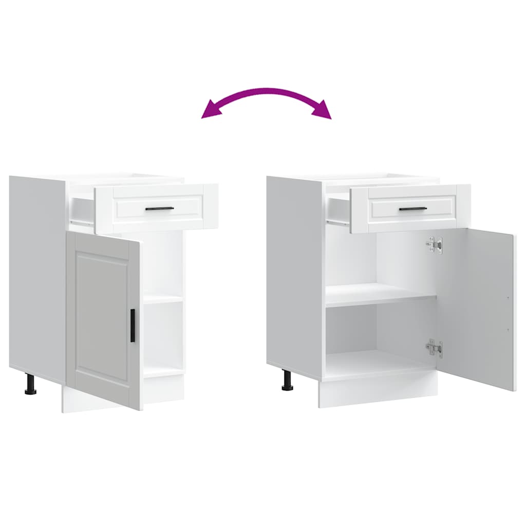 White Kitchen Base Cabinet Porto Range with Drawer 50cm - Bargainia.com - 