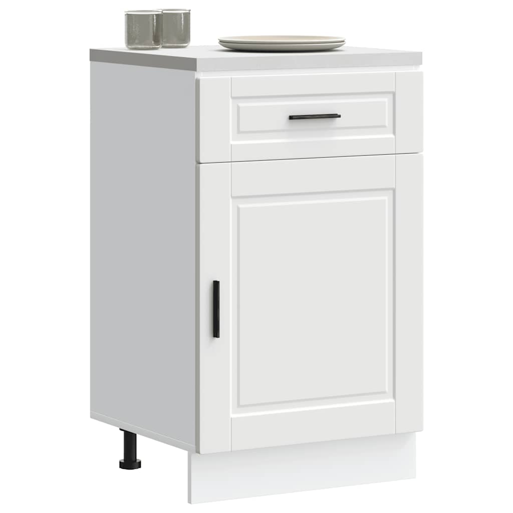 White Kitchen Base Cabinet Porto Range with Drawer 50cm - Bargainia.com - 
