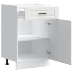 White Kitchen Base Cabinet Porto Range with Drawer 50cm - Bargainia.com - 