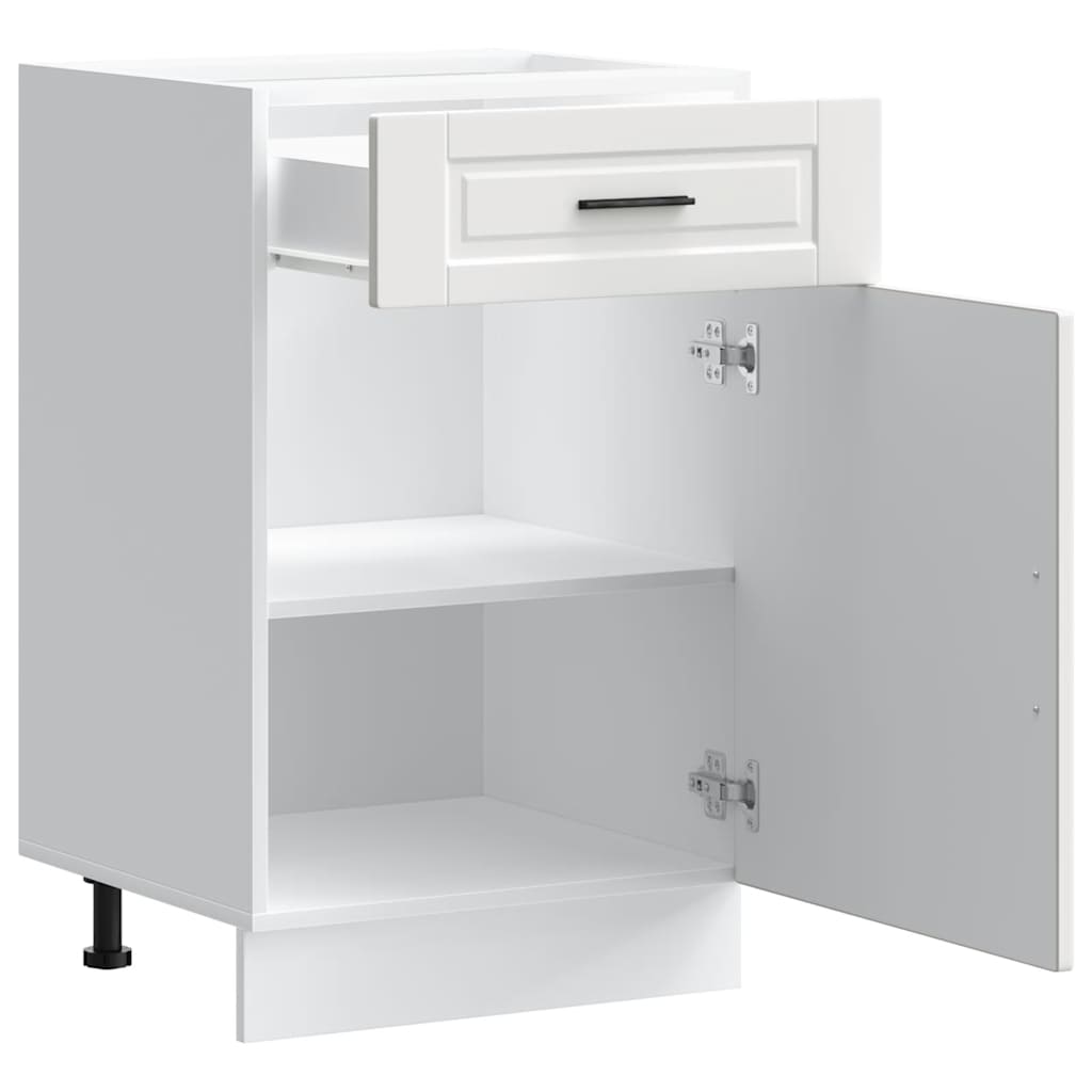 White Kitchen Base Cabinet Porto Range with Drawer 50cm - Bargainia.com - 