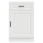 White Kitchen Base Cabinet Porto Range with Drawer 50cm - Bargainia.com - 