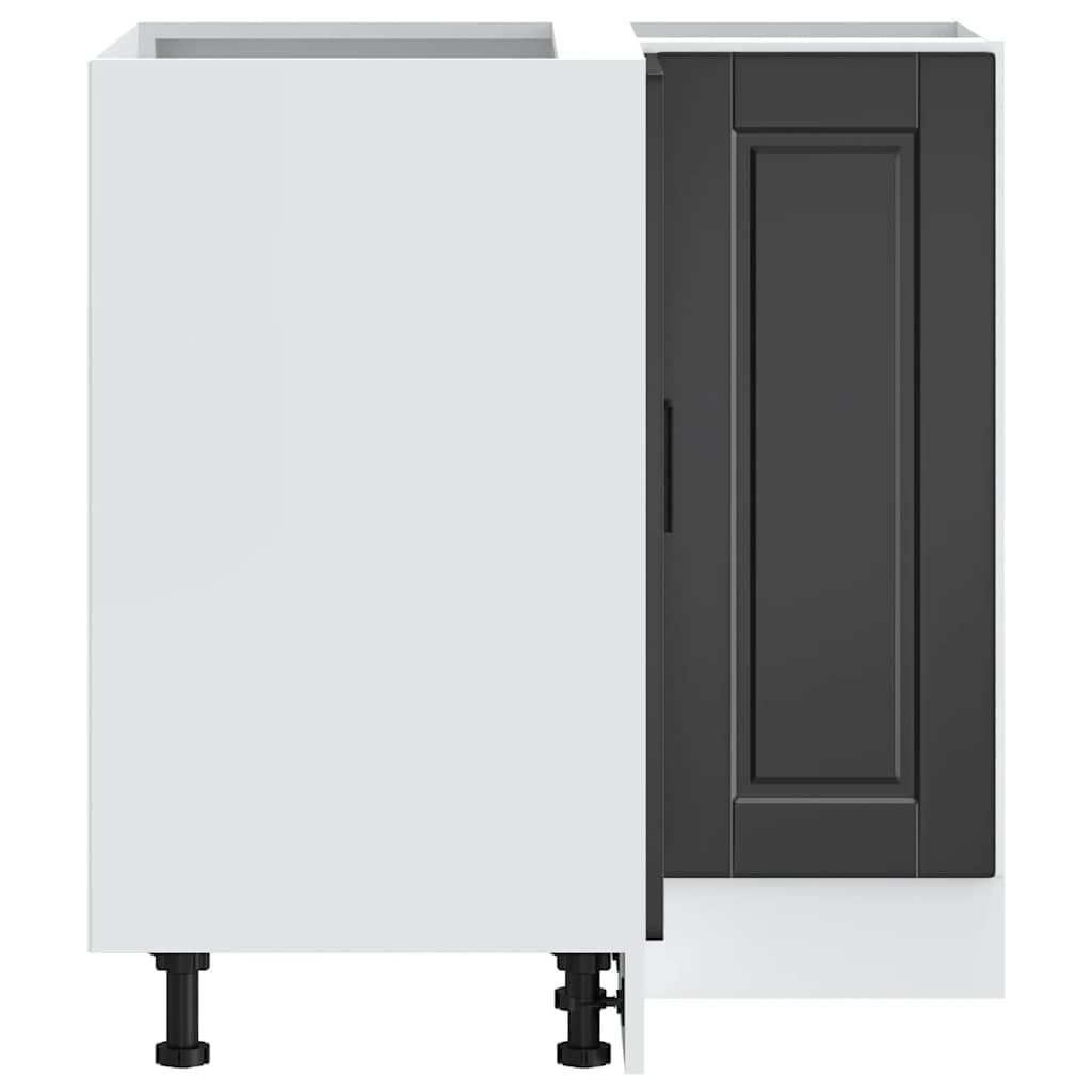 Kitchen Corner Base Cabinet Porto Black Engineered Wood - Bargainia.com - 8721158423344 - 853988