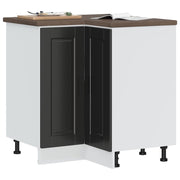 Kitchen Corner Base Cabinet Porto Black Engineered Wood - Bargainia.com - 8721158423344 - 853988