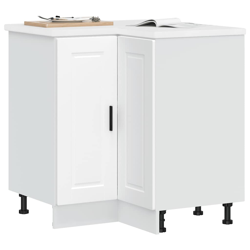 Kitchen Corner Base Cabinet Porto White Engineered Wood - Bargainia.com - 8721158423337 - 853987