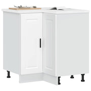 Kitchen Corner Base Cabinet Porto White Engineered Wood - Bargainia.com - 8721158423337 - 853987