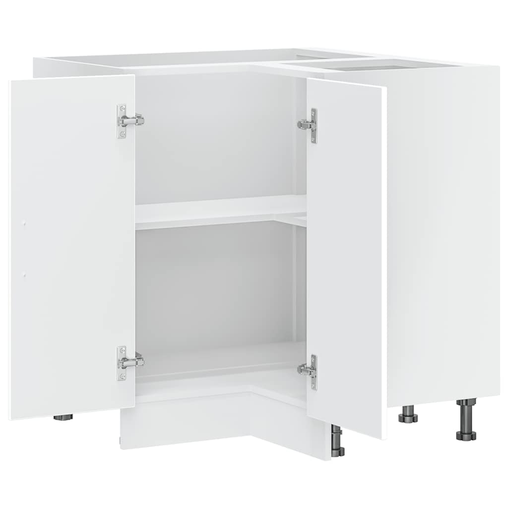 Kitchen Corner Base Cabinet Porto White Engineered Wood - Bargainia.com - 8721158423337 - 853987