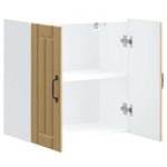 Kitchen Wall Cabinet Lucca Sonoma Oak Engineered Wood - Bargainia.com - 