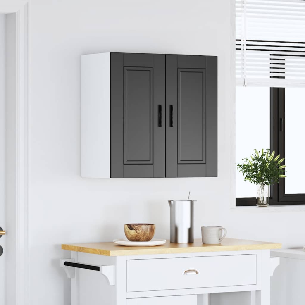 Kitchen Wall Cabinet Porto Black Engineered Wood - Bargainia.com - 8721158424044 - 854058