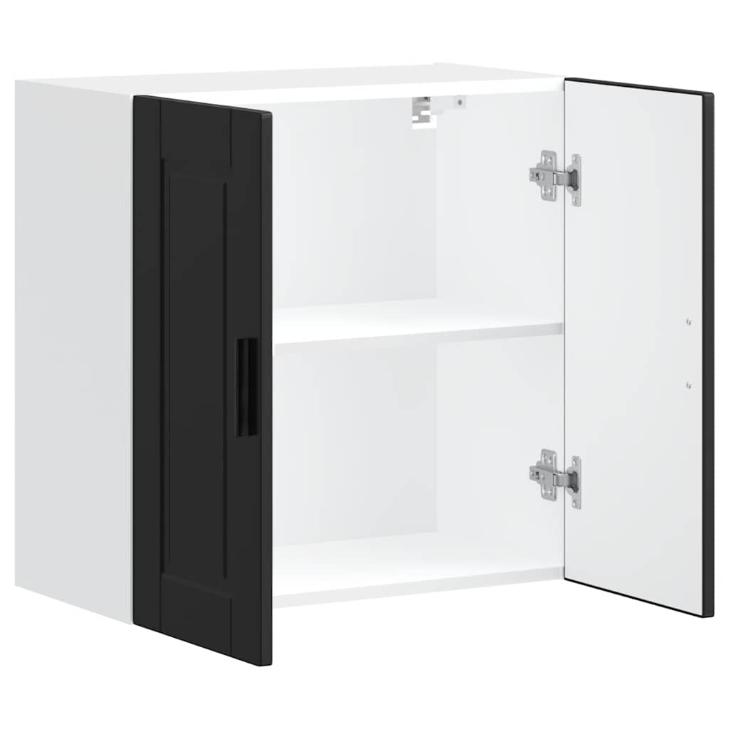 Kitchen Wall Cabinet Porto Black Engineered Wood - Bargainia.com - 8721158424044 - 854058