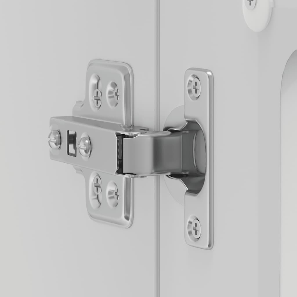 Kitchen Wall Cabinet with Glass Door Lucca White Engineered Wood - Bargainia.com - 8721158421937 - 853847