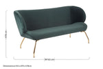 Kolding 2 Seat Green Sofa - Bargainia.com - 