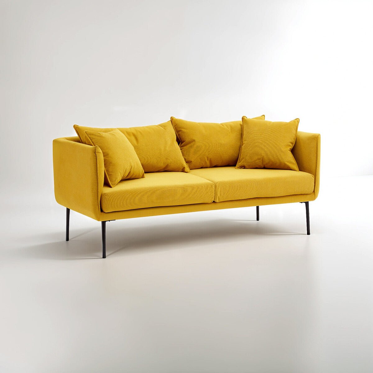 Kolding Two Seater Yellow Sofa - Bargainia.com - 