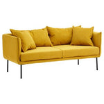 Kolding Two Seater Yellow Sofa - Bargainia.com - 