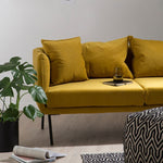 Kolding Two Seater Yellow Sofa - Bargainia.com - 