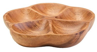 Kora Acacia Five Section Flower Serving Dish - Bargainia.com - 5063227018314