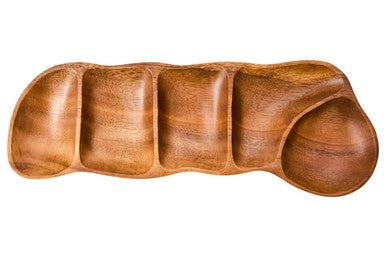 Kora Acacia Wood Five Section Antipasti Dish - Bargainia.com - 5063227018208