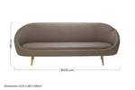 Lagero Brown Leather Effect Sofa - Bargainia.com - 