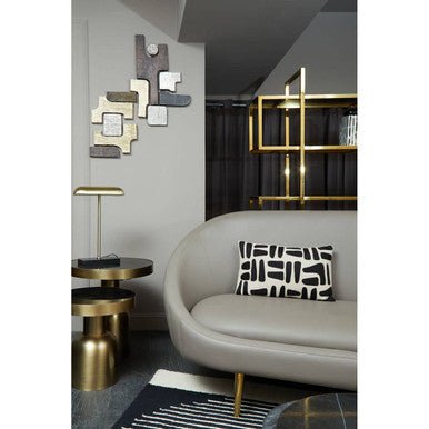 Lagero Brown Leather Effect Sofa - Bargainia.com - 