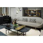Lagero Brown Leather Effect Sofa - Bargainia.com - 