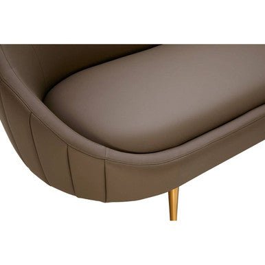 Lagero Brown Leather Effect Sofa - Bargainia.com - 