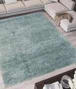 Lagom Duck Egg Blue Shaggy Rug - Bargainia.com - 