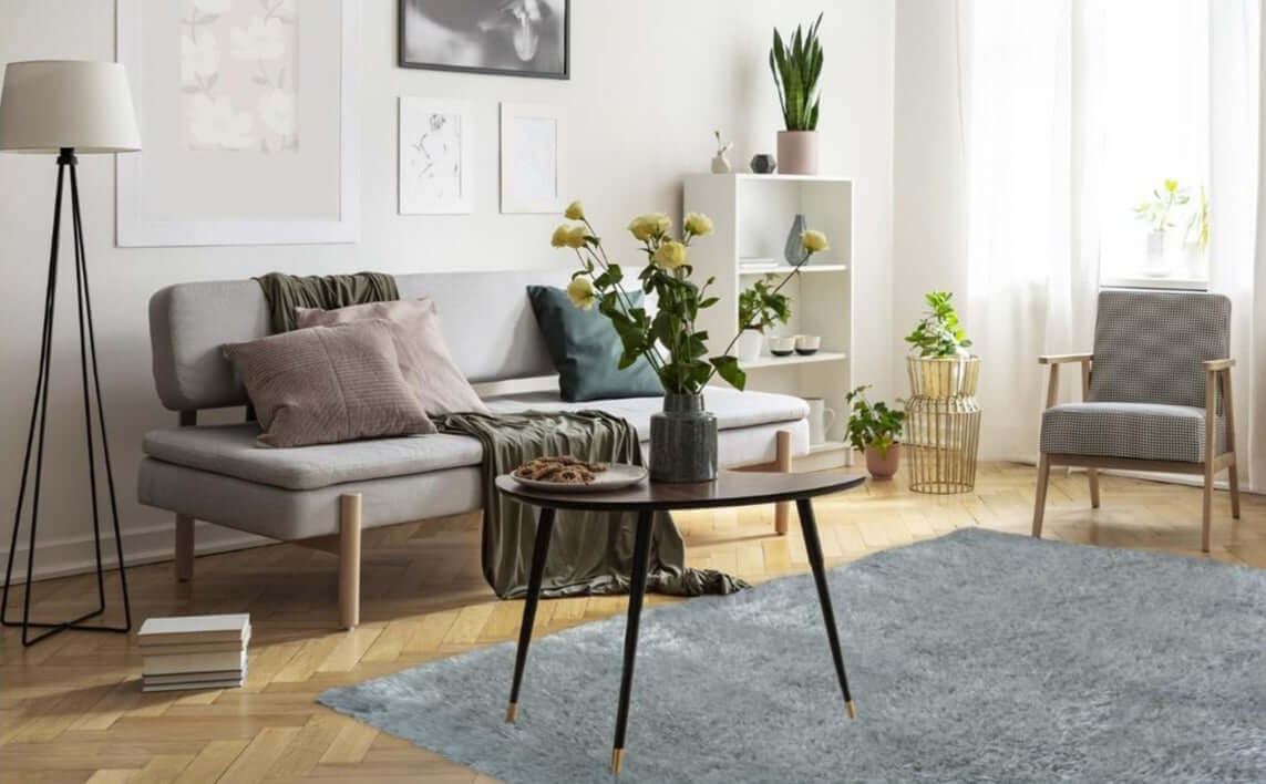 Lagom Duck Egg Blue Shaggy Rug - Bargainia.com - 5053095215465 - LAGOM--0078080/150