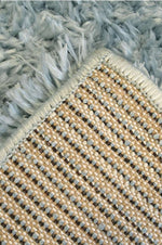 Lagom Duck Egg Blue Shaggy Rug - Bargainia.com - 