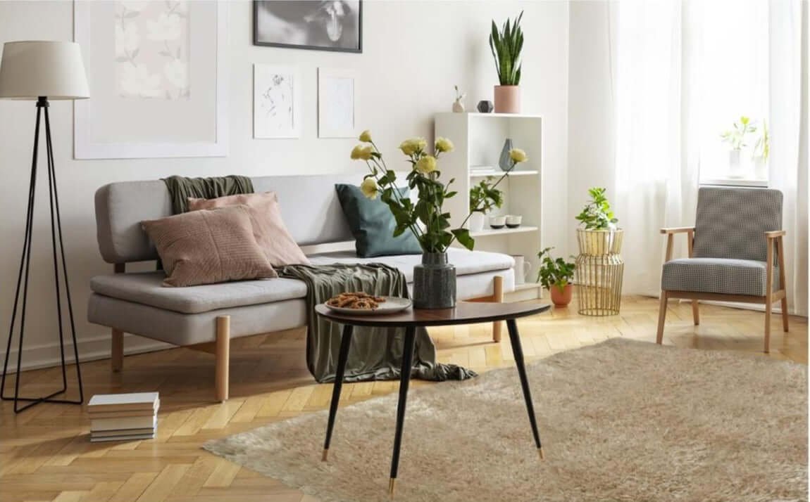 Lagom Natural Shaggy Rug - Bargainia.com - 