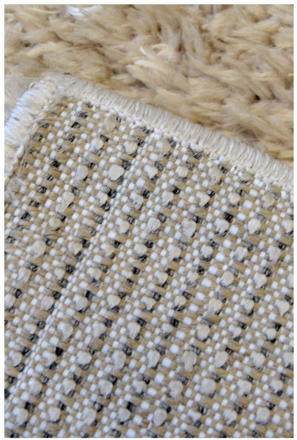 Lagom Natural Shaggy Rug - Bargainia.com - 
