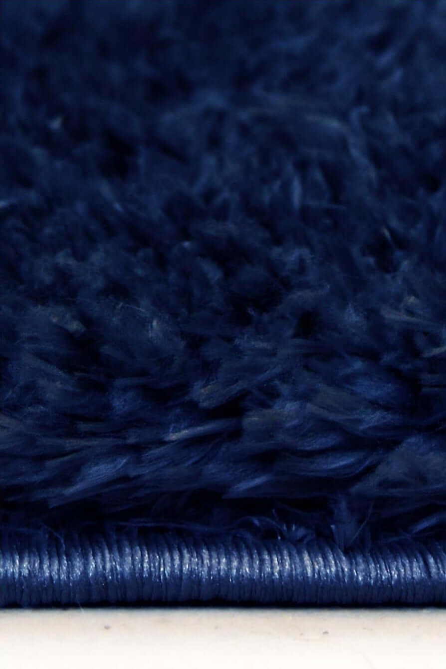 Lagom Navy Shaggy Rug - Bargainia.com - 