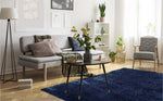 Lagom Navy Shaggy Rug - Bargainia.com - 
