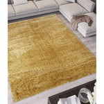 Lagom Ochre Shaggy Rug - Bargainia.com - 