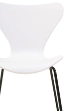 Laila White Seat and Black Legs Dining Chair - Bargainia.com - 5063227000036