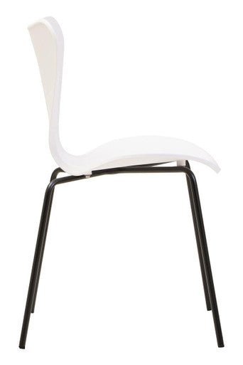 Laila White Seat and Black Legs Dining Chair - Bargainia.com - 5063227000036
